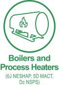 Boilers and Process Heaters (6J NESHAP, 5D MACT, Dc NSPS)